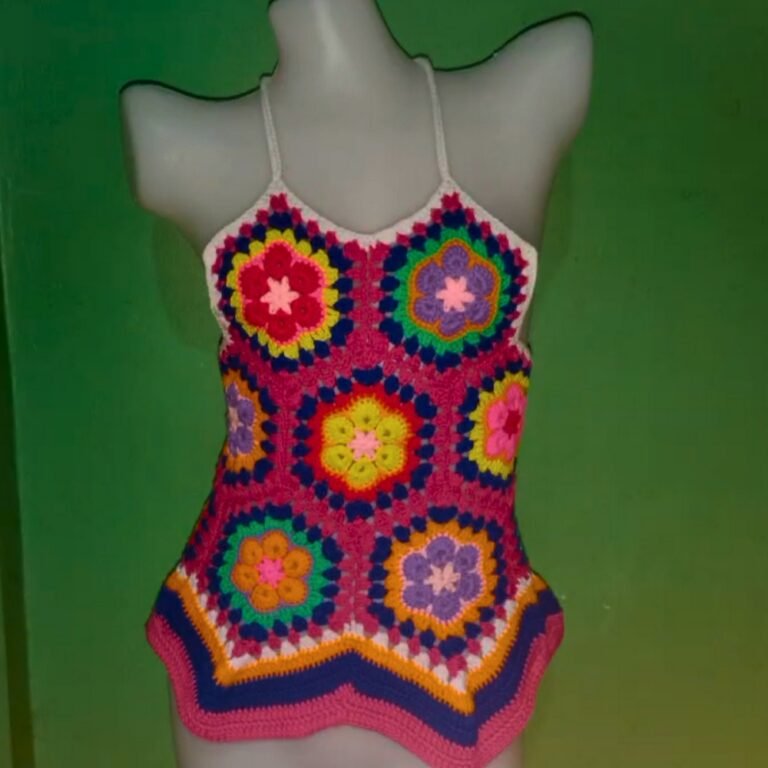 Aesthetic Crochet Patchwork Tank Top Pattern for Fashion