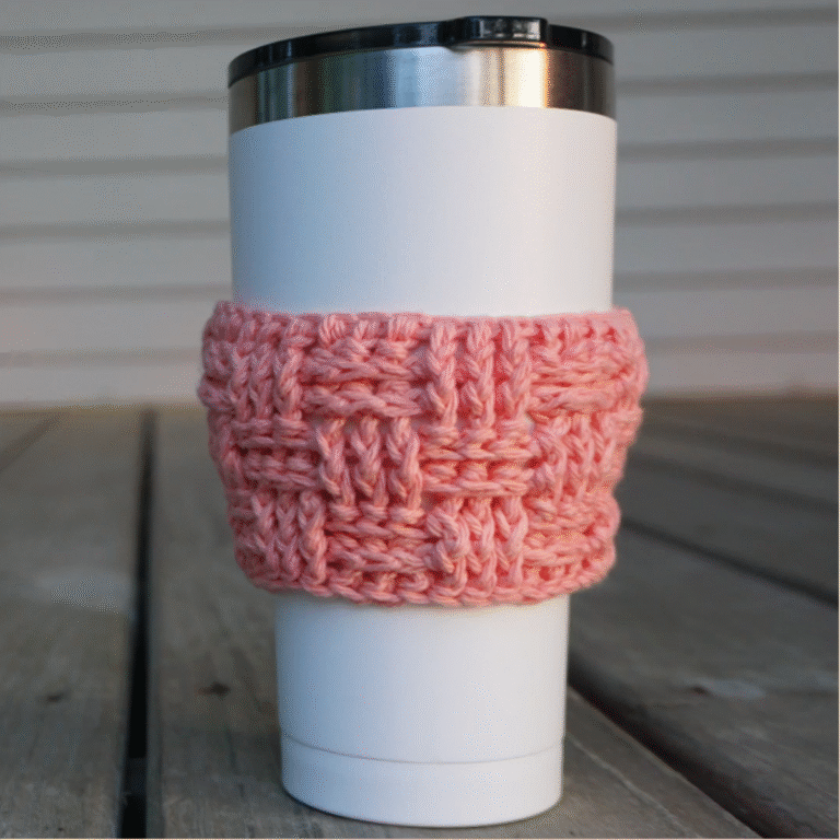 Cozy Crochet Basketweave Mug Cozy for Everyday Comfort