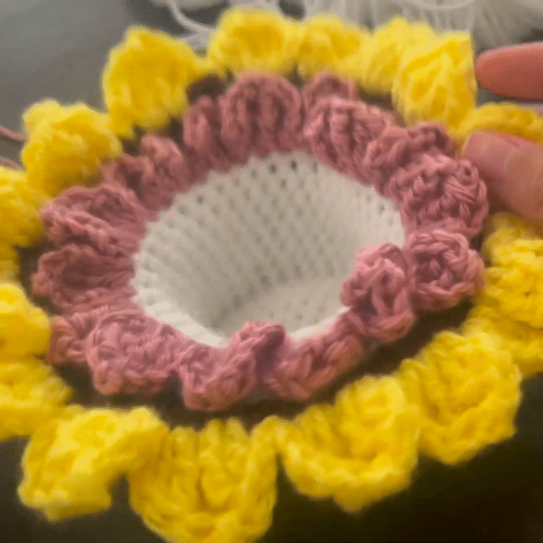 Cute & Lovely Crochet Flower Basket Pattern for Home Décor