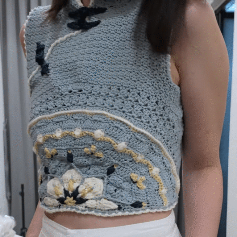 Threads of Elegance Crochet Cheongsam Top Pattern for Style