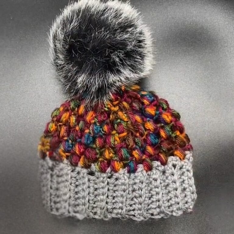 Lightweight Crochet Puff Stitch Beanie Pattern for Year-Round Style