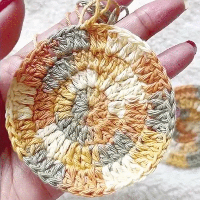 Quick Crochet Flat Circle Coaster Pattern for Chic Table Settings