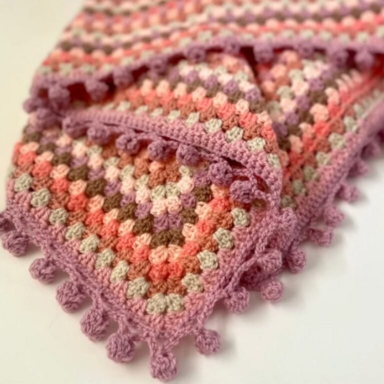 Colorful Crochet Granny Square Blanket Pattern for Any Skill Level