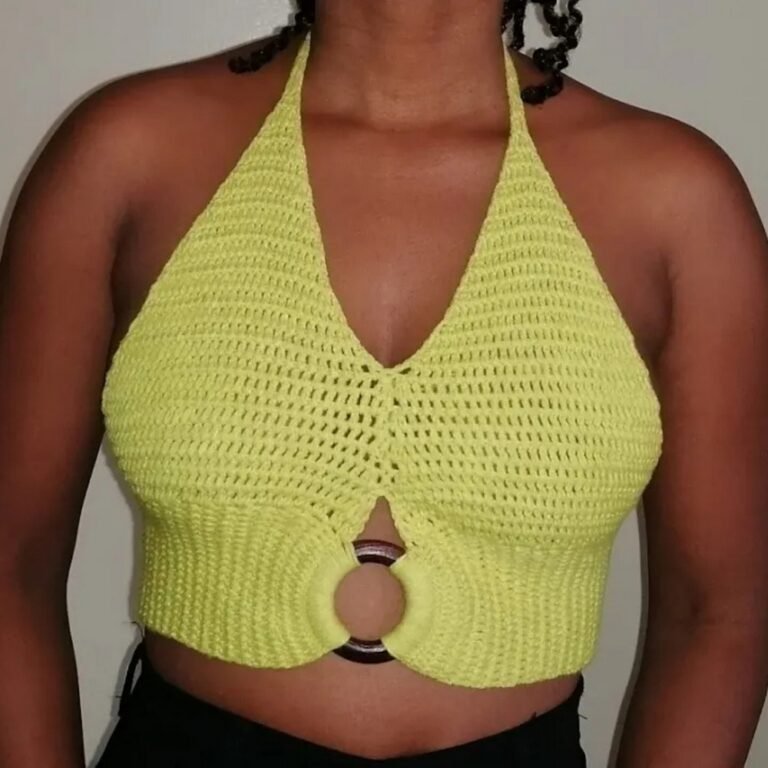 Lightweight Crochet Top with Ring Pattern for Hot Days