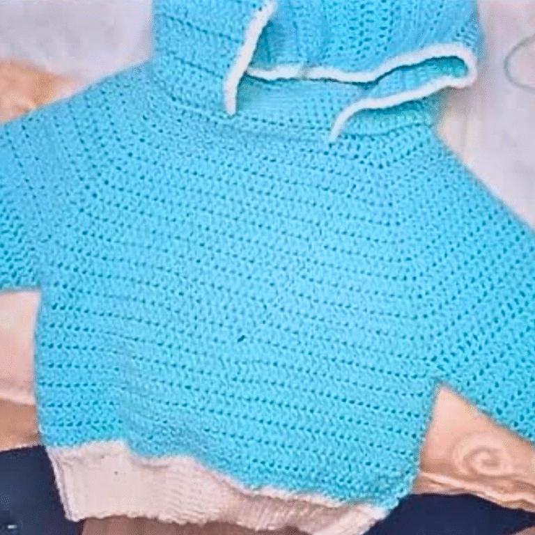 Chic & Cozy Crochet Top Down Sweater Pattern For Boys