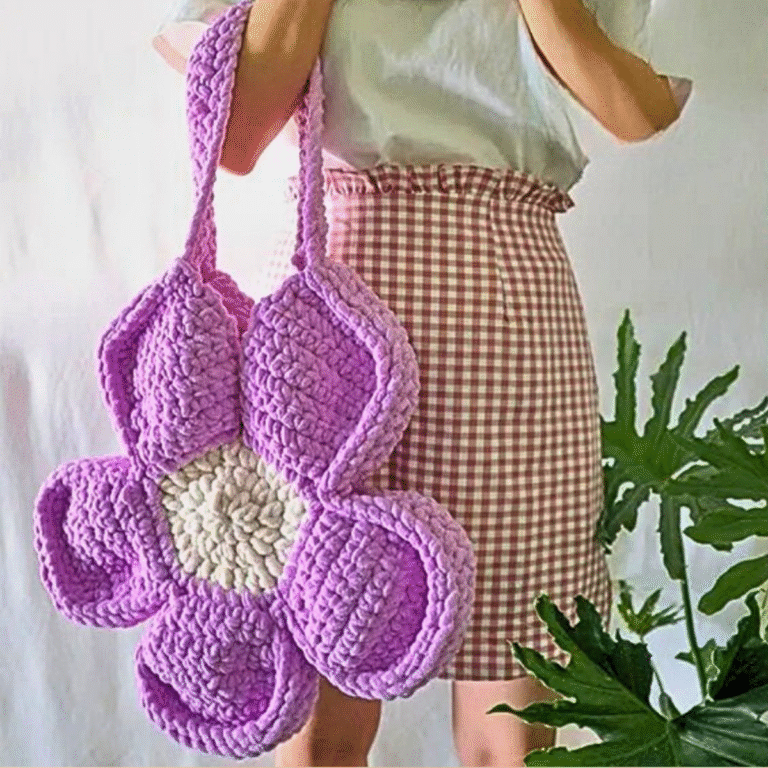 Viral Crochet Bag Flower Pattern – A Compact DIY