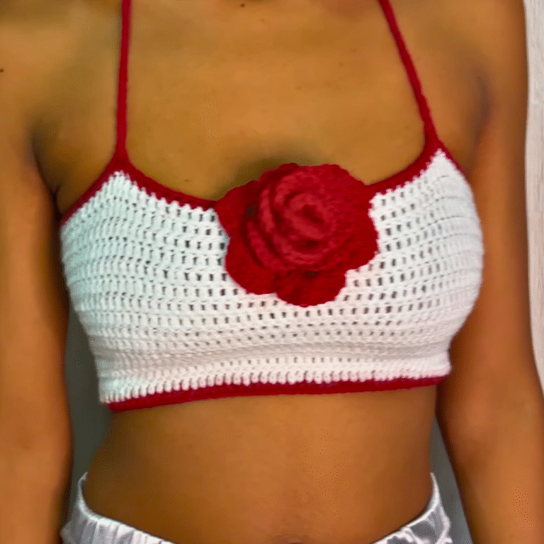 Stylish Crochet Rose Top Pattern to Personalize Your Outfit