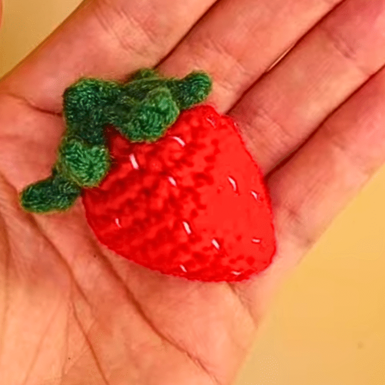 Mini Crochet Strawberry Keychain Pattern – DIY Gift Inspiration