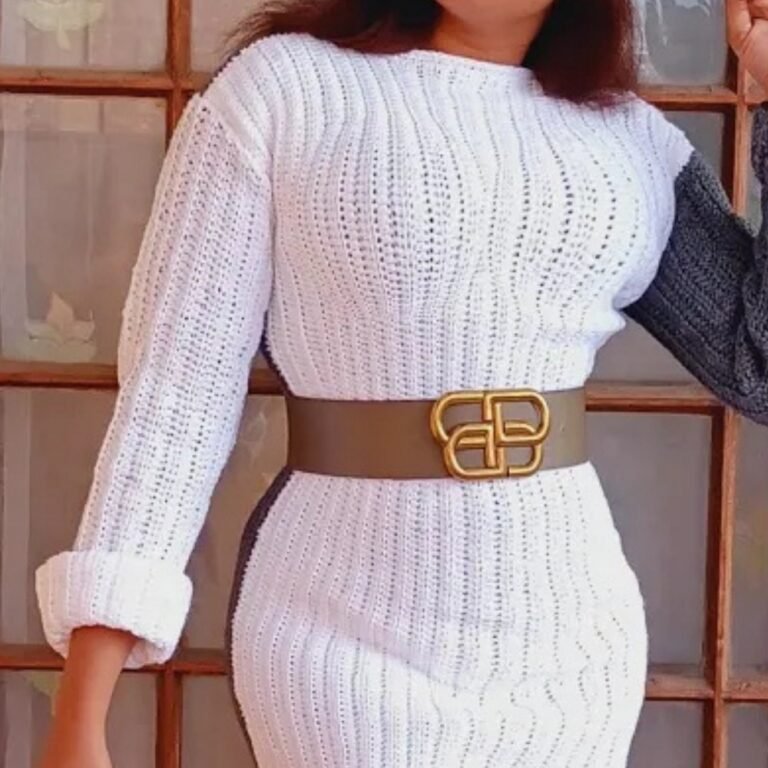 Lovely Crochet Long Winter Sweater Pattern You’ll Adore