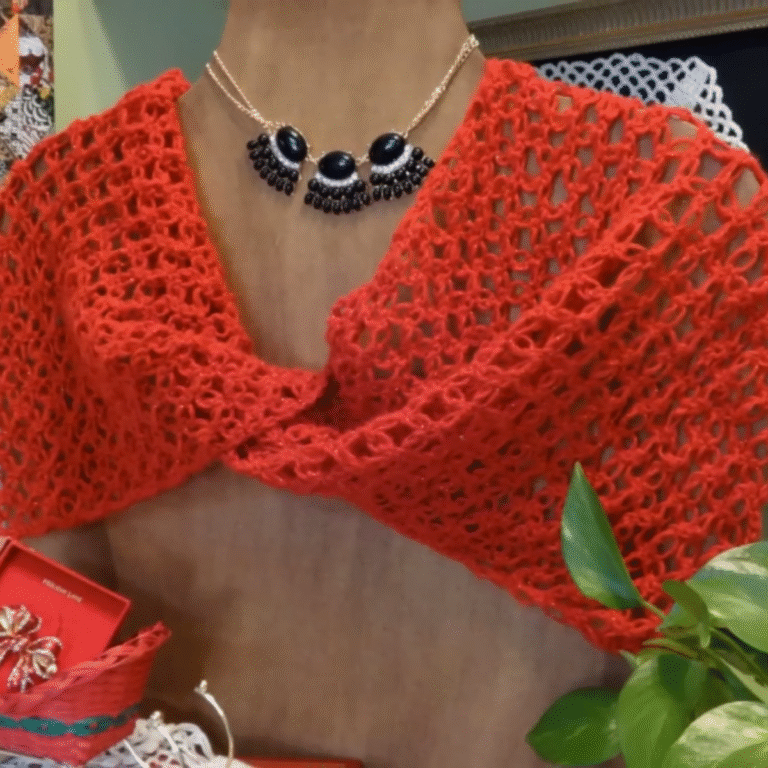 FREE Crochet Butterfly Wing Wrap Pattern for Snowy Days