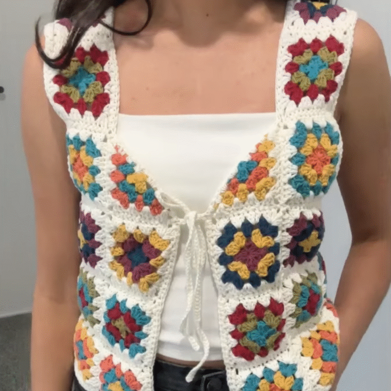 FREE Crochet Granny Square Vest Pattern for Everyone’s Style