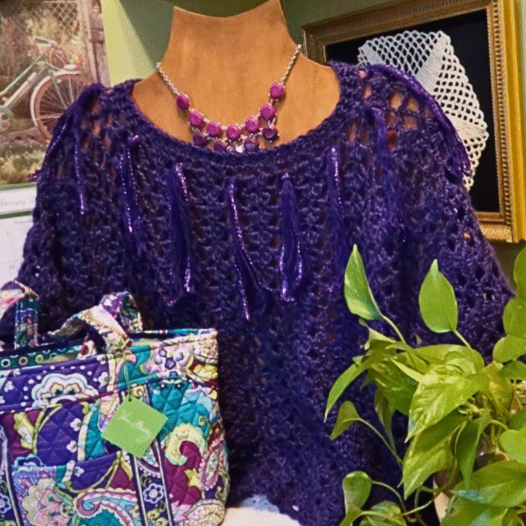 Lightweight Crochet Poncho Pattern for Cool Weather