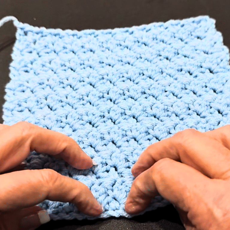 Warm & Durable Crochet Suzette Stitch Blanket Square for Winter