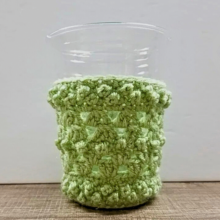 Sip in Style Crochet Snowball Fight Cup Cozy Pattern For Hot Drink