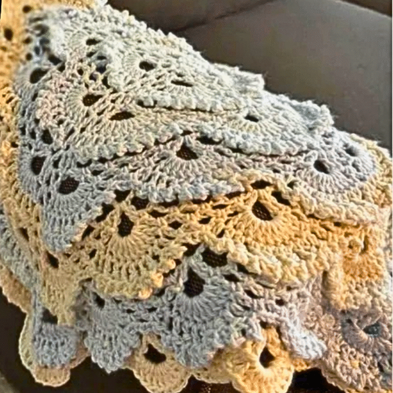 Luxurious Crochet Fluffy Merguine Blanket For Stylish Decor