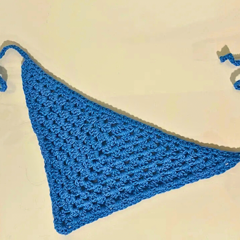 FREE Crochet Bandana Pattern – Stylish & Beginner-Friendly Design